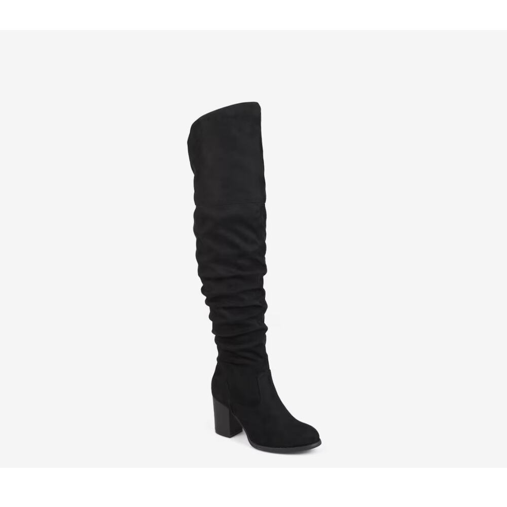Journee Kaison Extra Wide Calf Stacked Heel Over The Knee Boot